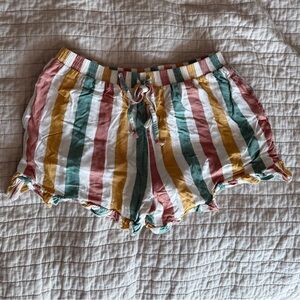 American Eagle Outfitters Colorful Striped High Waist Shorts